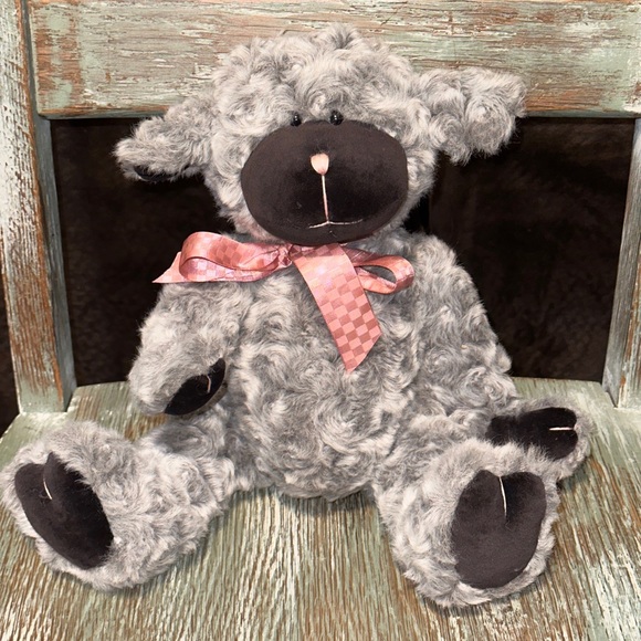 Boyds Bears Lucibelle Fuzzy Fleece Lamb 15” plush Jointed Textured Fur EUC - Picture 2 of 10